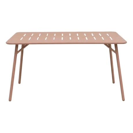 Table Moraja pakoworld terracotta metal 140x80x70cm