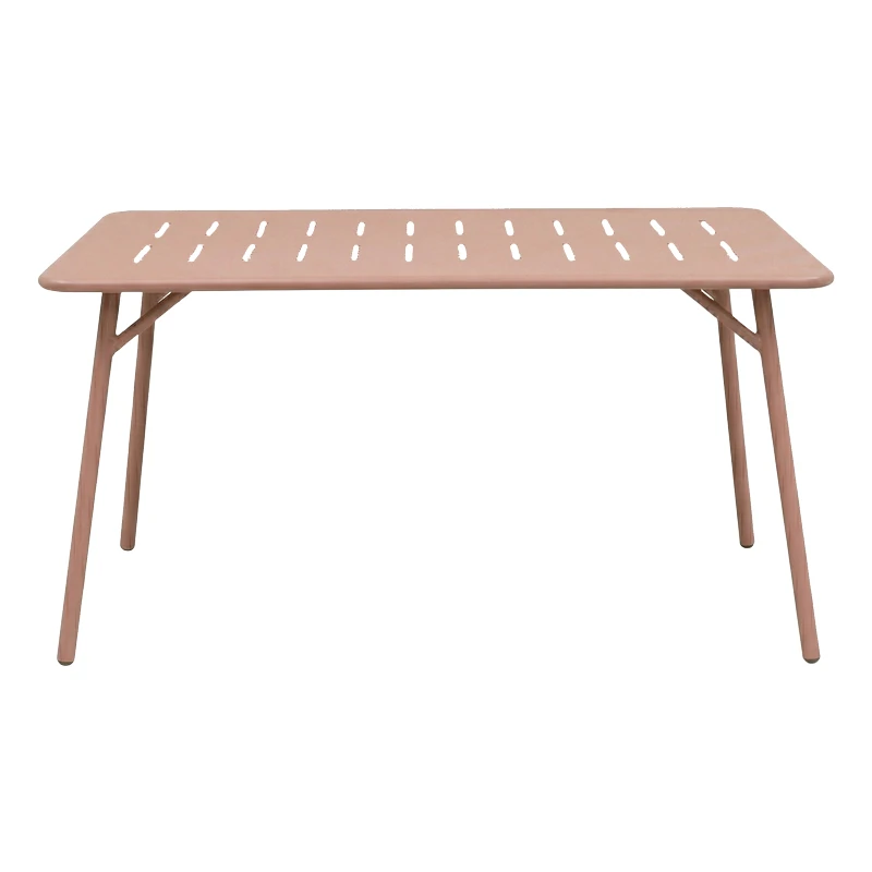 Table Moraja pakoworld terracotta metal 140x80x70cm