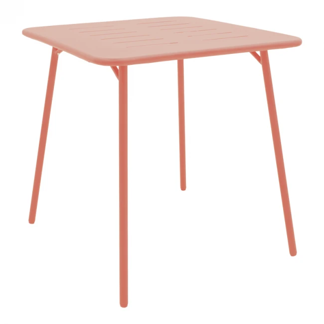 Τραπέζι Moraja pakoworld terracotta μέταλλο 70x70x73εκ