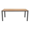Nares table pakoworld aluminum anthracite-plywood natural 180x90x72.5cm