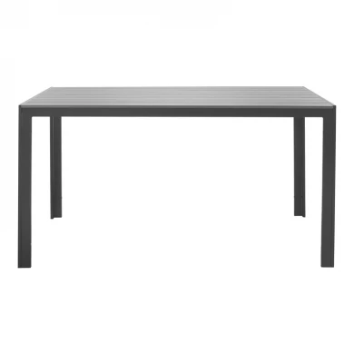 Nares pakoworld table aluminum  anthracite -plywood grey 140x80x72.5cm