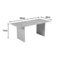 Table Releno pakoworld sintered stone in travertine look 180x90x75cm