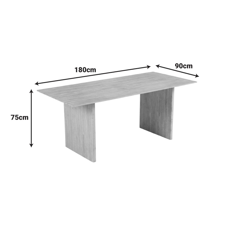 Table Releno pakoworld sintered stone in travertine look 180x90x75cm