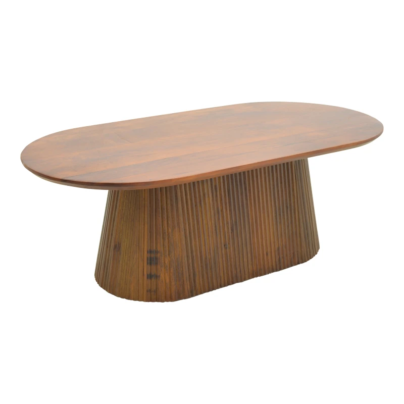 Aithra pakoworld coffee table, solid mango wood walnut 120x60x42cm