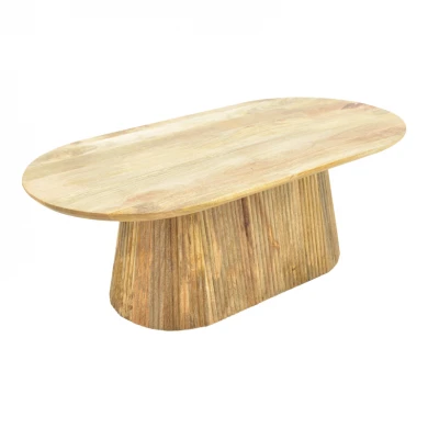 Τραπέζι σαλονιού Aithra pakoworld μασίφ ξύλο μάνγκο σε φυσική απόχρωση 120x60x42εκ