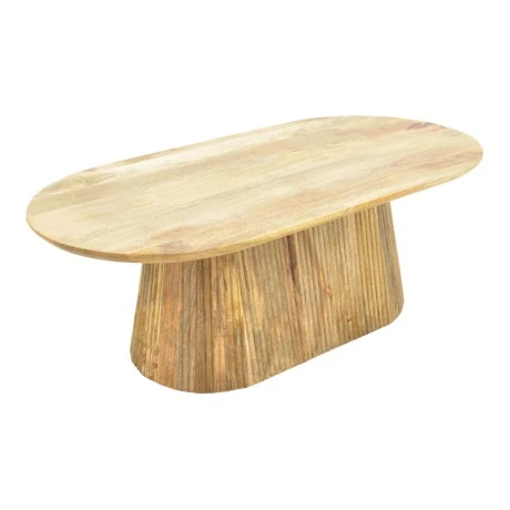 Aithra pakoworld coffee table, solid mango wood in natural shade, 120x60x42cm