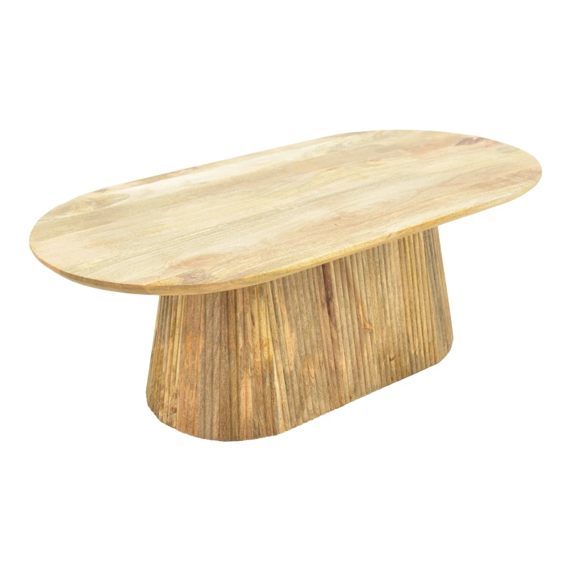 Aithra pakoworld coffee table, solid mango wood in natural shade, 120x60x42cm