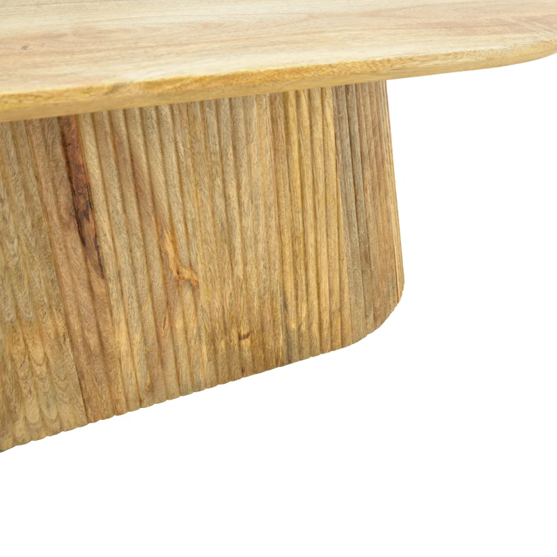 Aithra pakoworld coffee table, solid mango wood in natural shade, 120x60x42cm
