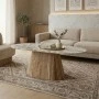 Aithra pakoworld coffee table, solid mango wood in a natural shade with marble top 120x60x45cm.