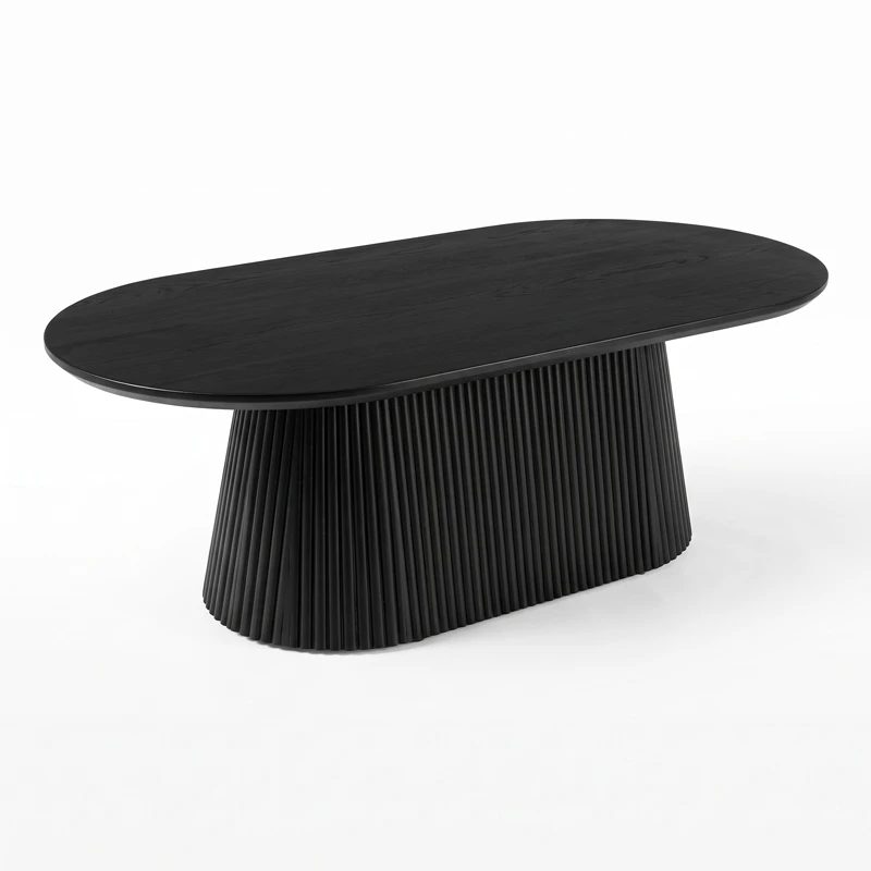 Aithra pakoworld coffee table black solid mango wood 120x60x42cm