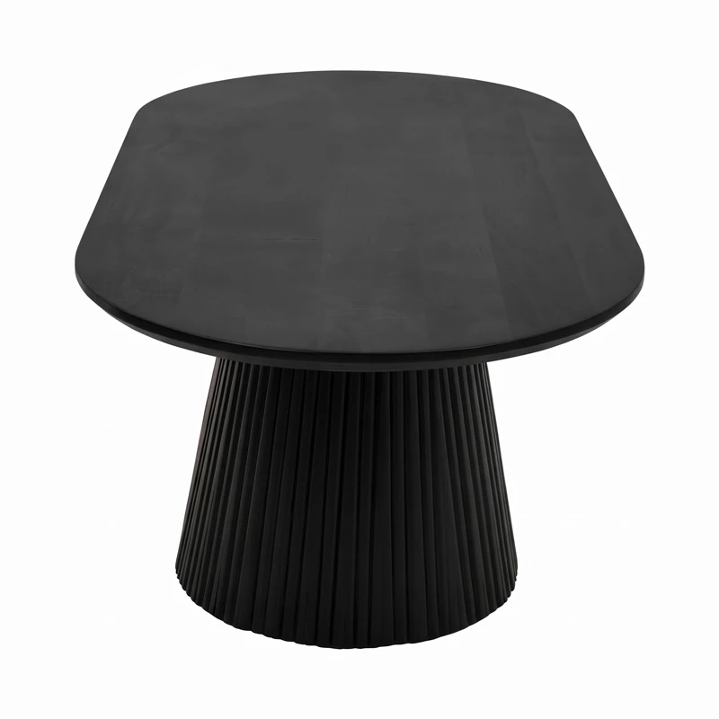 Aithra pakoworld coffee table black solid mango wood 120x60x42cm