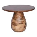 Coffee table Benzano pakoworld natural color mango wood Φ60x45cm