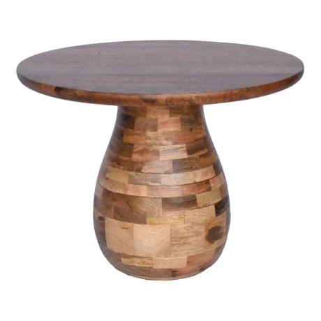 Coffee table Benzano pakoworld natural color mango wood Φ60x45cm