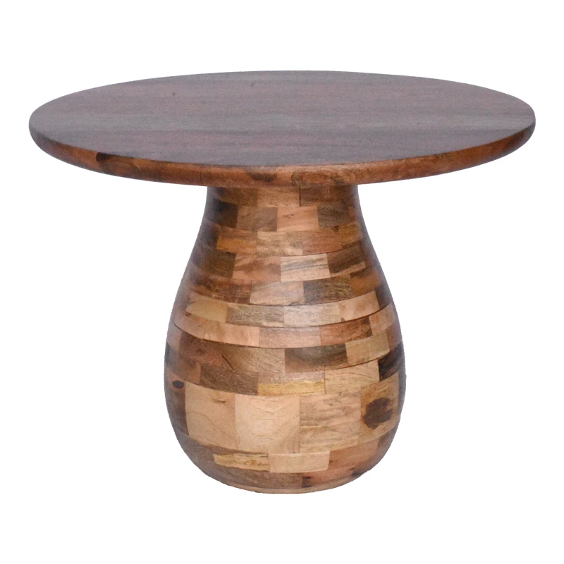Coffee table Benzano pakoworld natural color mango wood Φ60x45cm