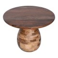 Coffee table Benzano pakoworld natural color mango wood Φ60x45cm