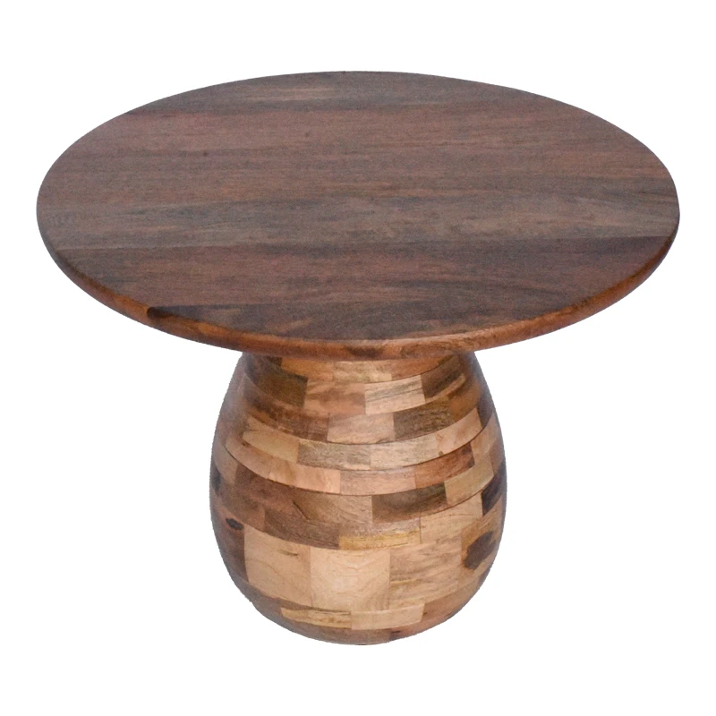 Coffee table Benzano pakoworld natural color mango wood Φ60x45cm