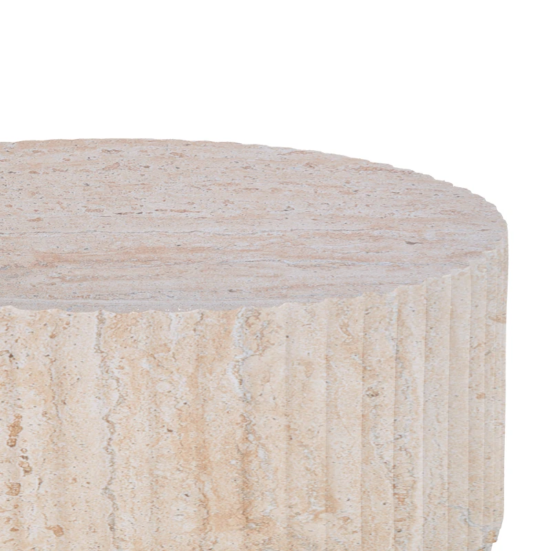 Coffee table Binero pakoworld MGO travertine look D106x45cm