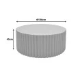 Coffee table Binero pakoworld MGO travertine look D106x45cm