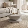 Coffee table Cerba pakoworld ecru MGO D70x30cm