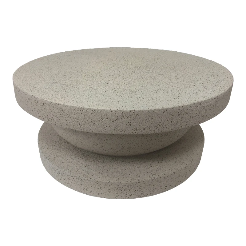 Coffee table Cerba pakoworld ecru MGO D70x30cm