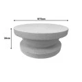 Coffee table Cerba pakoworld ecru MGO D70x30cm