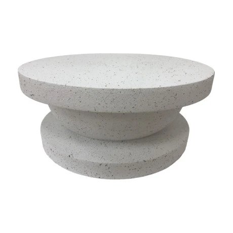 Coffee table Cerba pakoworld white MGO D70x30cm