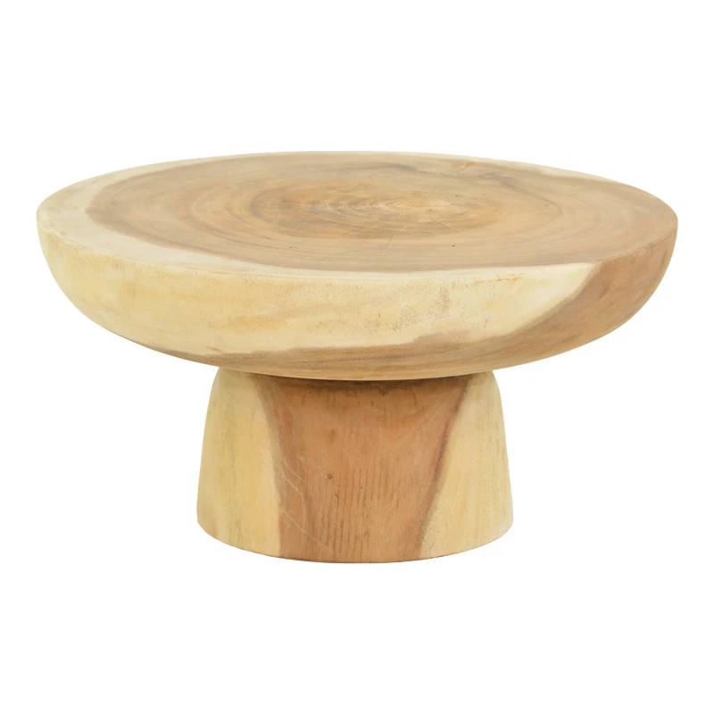 Chrissie coffee table pakoworld suar wood in natural shade D60x30cm