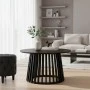 Coffee table Domonic pakoworld mdf in black color D80x45cm