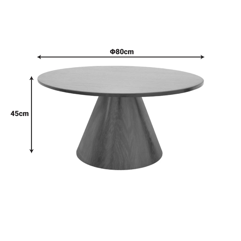Donda pakoworld coffee table mdf-metal in sonoma shade D80x40cm