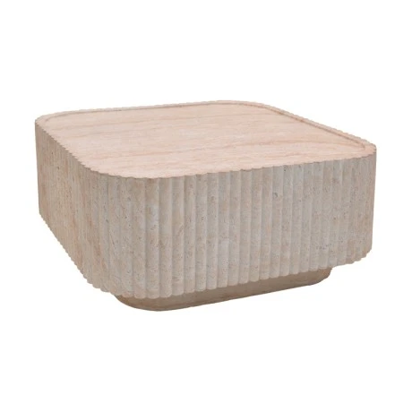 Coffee table Doric pakoworld MGO travertine look 80x80x38cm