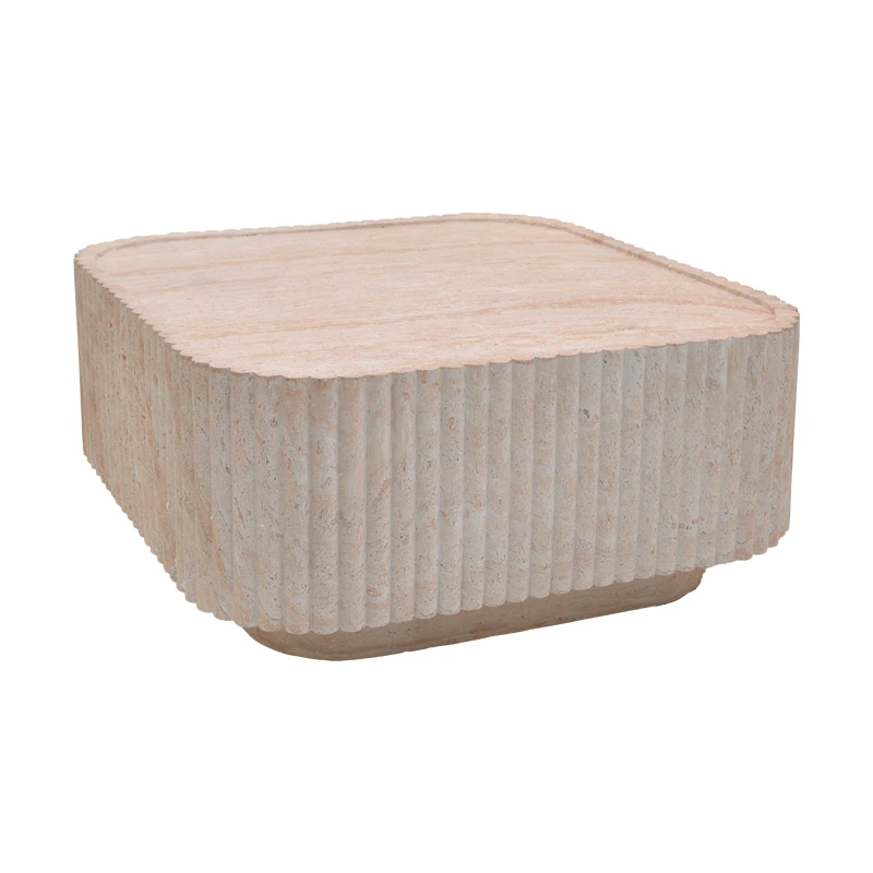 Coffee table Doric pakoworld MGO travertine look 80x80x38cm