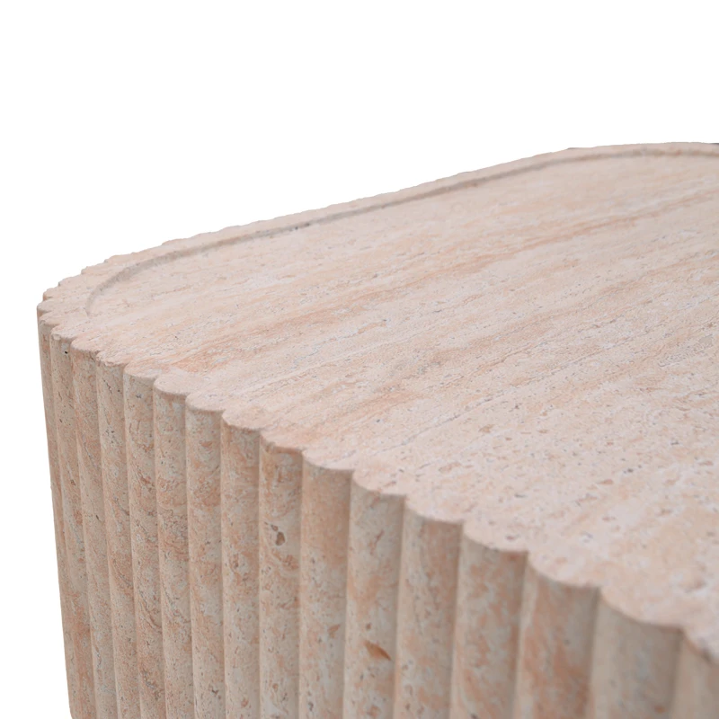 Coffee table Doric pakoworld MGO travertine look 80x80x38cm