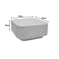 Coffee table Doric pakoworld MGO travertine look 80x80x38cm