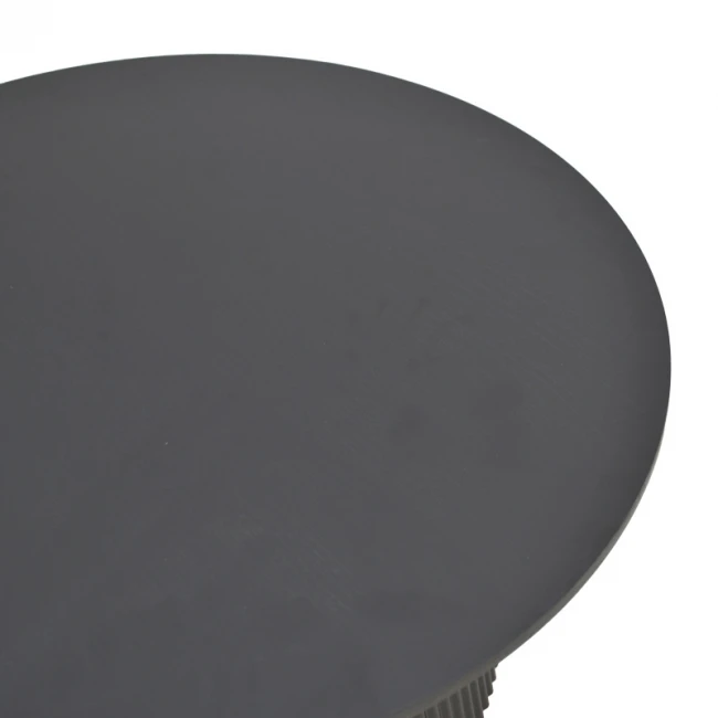 Τραπέζι σαλονιού Dovel pakoworld mdf-μεταλλο σε μαύρη απόχρωση Φ70x45εκ