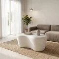 Coffee table Fedris pakoworld mdf white 80x70x34cm