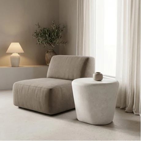 Coffee table Fedris pakoworld mdf white D60x45cm