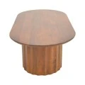 Coffee table Flute pakoworld solid mango wood walnut 130x65x40cm