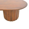 Coffee table Flute pakoworld solid mango wood walnut 130x65x40cm