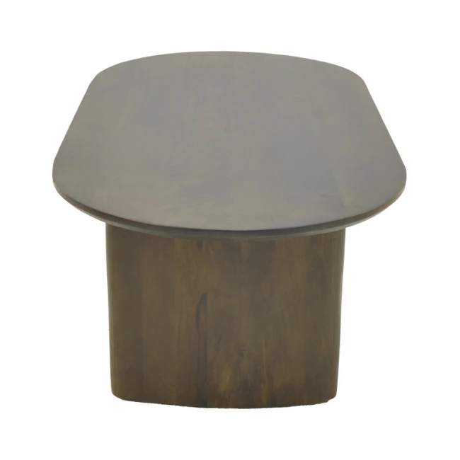 Τραπέζι σαλονιού Flute pakoworld wenge μασίφ ξύλο μάνγκο 130x65x40εκ