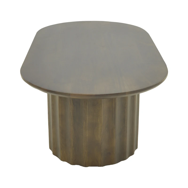 Coffee table Flute pakoworld solid mango wood wenge 130x65x40cm