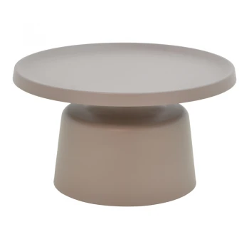 Τραπέζι σαλονιού Ginoze Inart cappuccino μέταλλο Φ70x40εκ