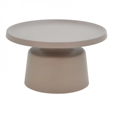 Τραπέζι σαλονιού Ginoze Inart cappuccino μέταλλο Φ70x40εκ