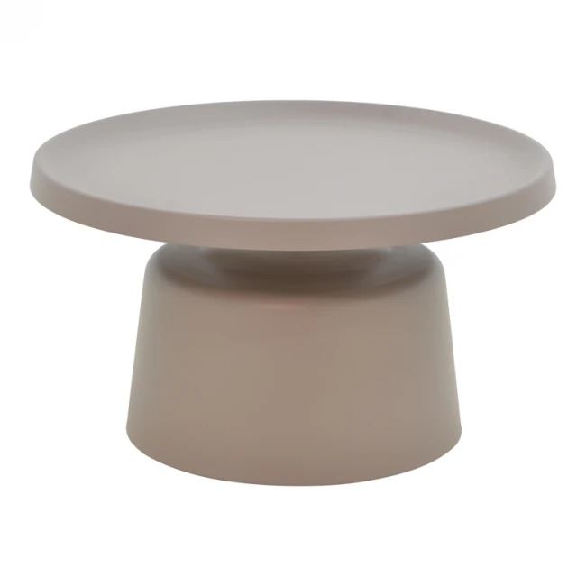 Coffee table Ginoze Inart cappuccino metal D70x40cm