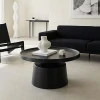 Coffee table Ginoze Inart black metal D70x40cm