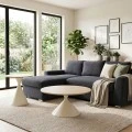 Hemena pakoworld coffee table set of 2 pieces, white metal-mdf in natural shade