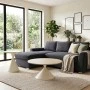 Hemena pakoworld coffee table set of 2 pieces, white metal-mdf in natural shade