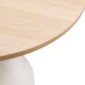 Hemena pakoworld coffee table set of 2 pieces, white metal-mdf in natural shade