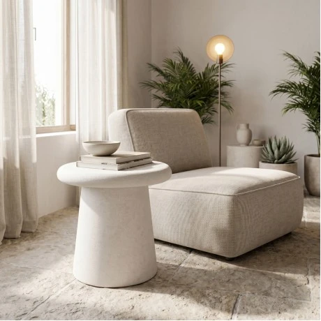 Coffee table Herona pakoworld mdf white D50x48cm