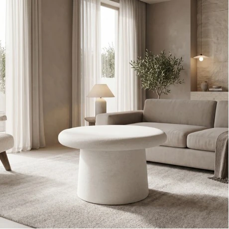 Coffee table Herona pakoworld mdf white D60x40cm