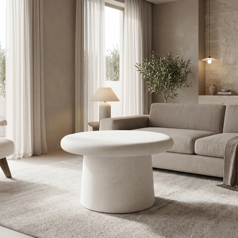 Coffee table Herona pakoworld mdf white D60x40cm